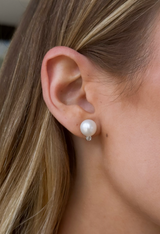 Pearl + Diamond Studs