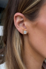 4.22ctw Cushion Diamond Studs