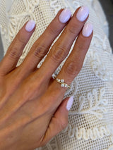 Diamond Wave Bypass Ring