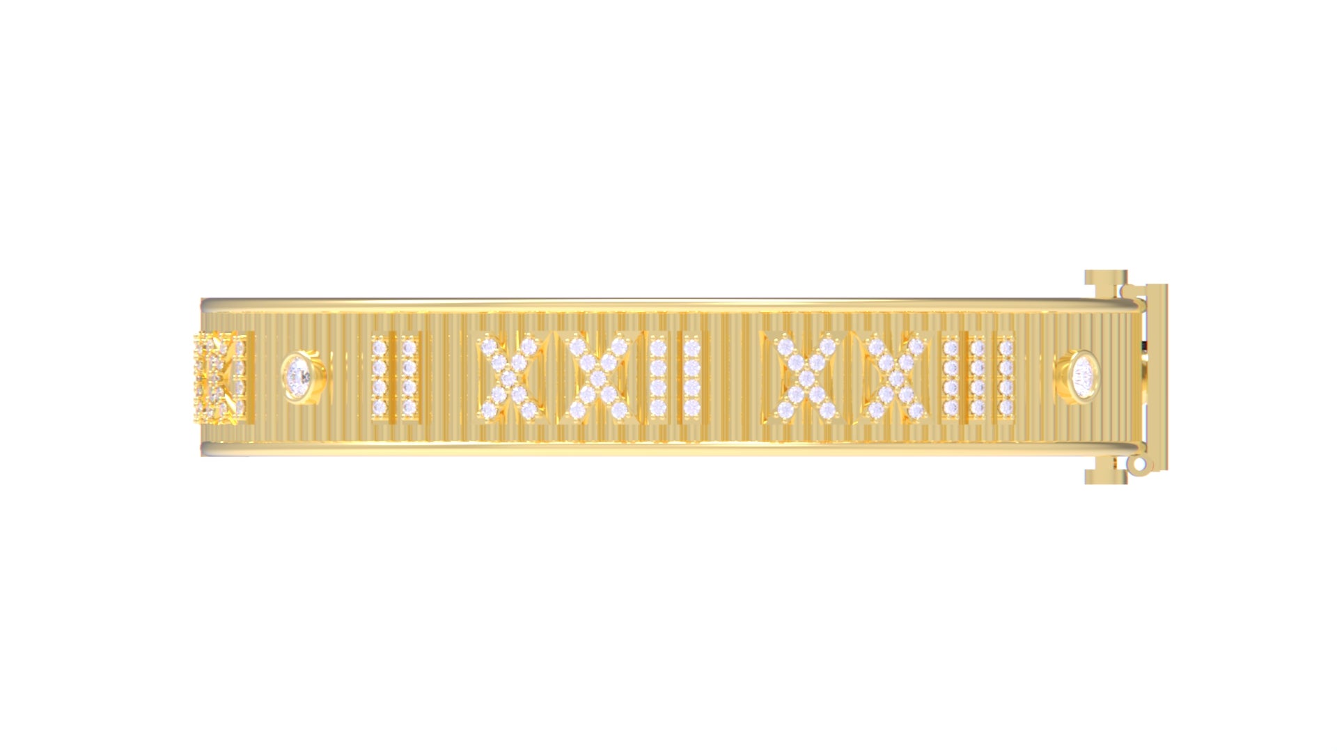 Fluted Roman Numeral Bangle – Milliard Diamond Concierge