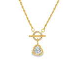 Toggle Drop Heart Necklace