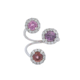 Pink Sapphire + Diamond Wrap Ring