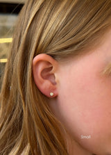 Petite Lab Bezel Studs