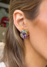 Rainbow Cluster Earrings