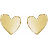Asymmetrical Heart Studs