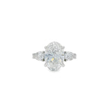 5.05ctw 3 Stone Oval Engagement Ring