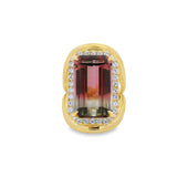 Watermelon Tourmaline Cocktail Ring