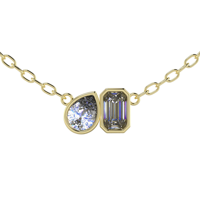 Petite Bezel Solitaire Diamond Necklace