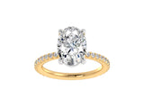 2.4ct Oval Solitaire with Pave Shank