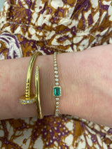 Bezel Set Diamond and Gemstone Bracelet
