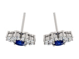Gemstone and Diamond Flower Earrings
