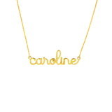 Gold Cursive Name Necklace