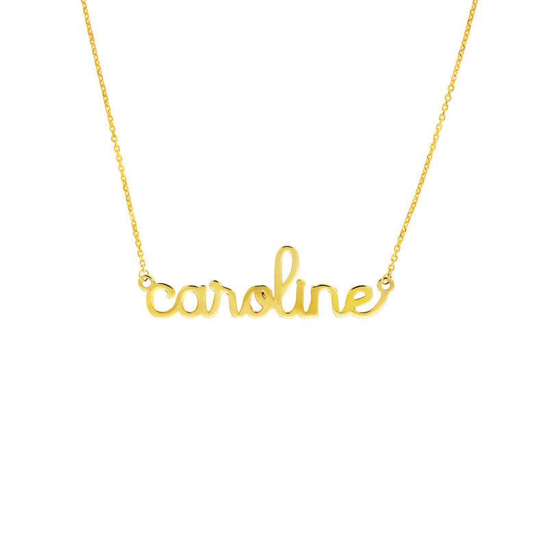 Gold Cursive Name Necklace