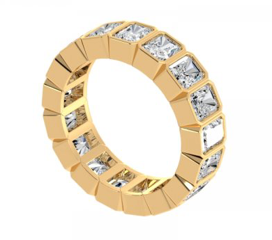 Radiant Bezel Set Eternity Band