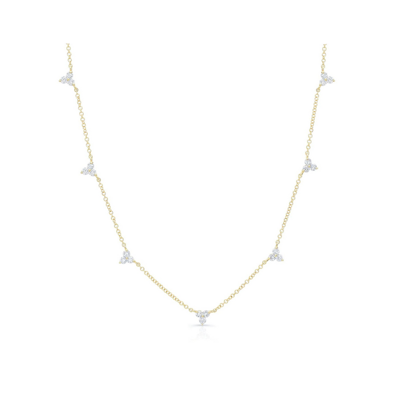 Diamond Trio Station Necklace