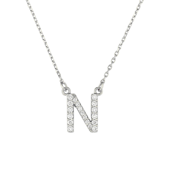 Single Diamond Initial Necklace