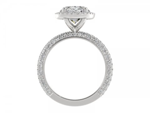 2.48ct Oval Solitaire With Diamond Halo
