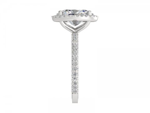 2.48ct Oval Solitaire With Diamond Halo