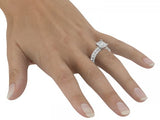3.3ct Radiant Solitaire Ring with Soldered Wedding Band