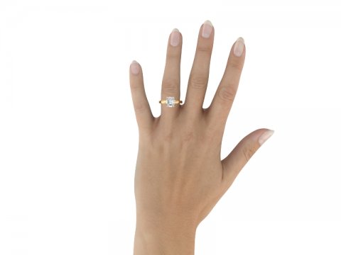 1.81ct Elongated Cushion Solitaire