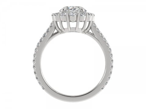 2.33ct Oval with Oversized Halo