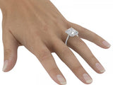 5.45ct Radiant Solitaire with Diamond Halo